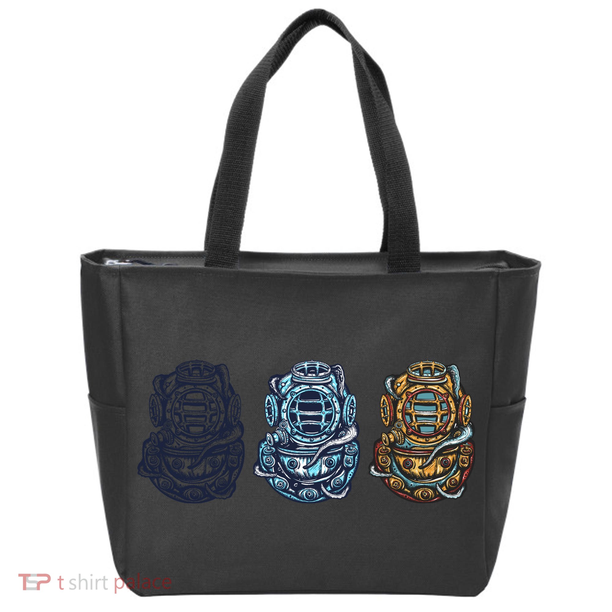 Scuba Diver Vintage Tote Bag