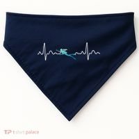 Scuba Diving Heartbeat Pulse USA-Made Doggie Bandana thumb 0