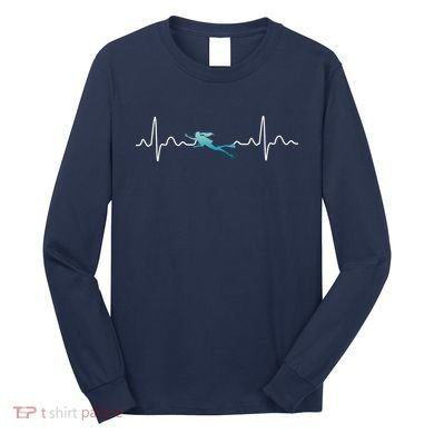 Scuba Diving Heartbeat Pulse Long Sleeve Shirt