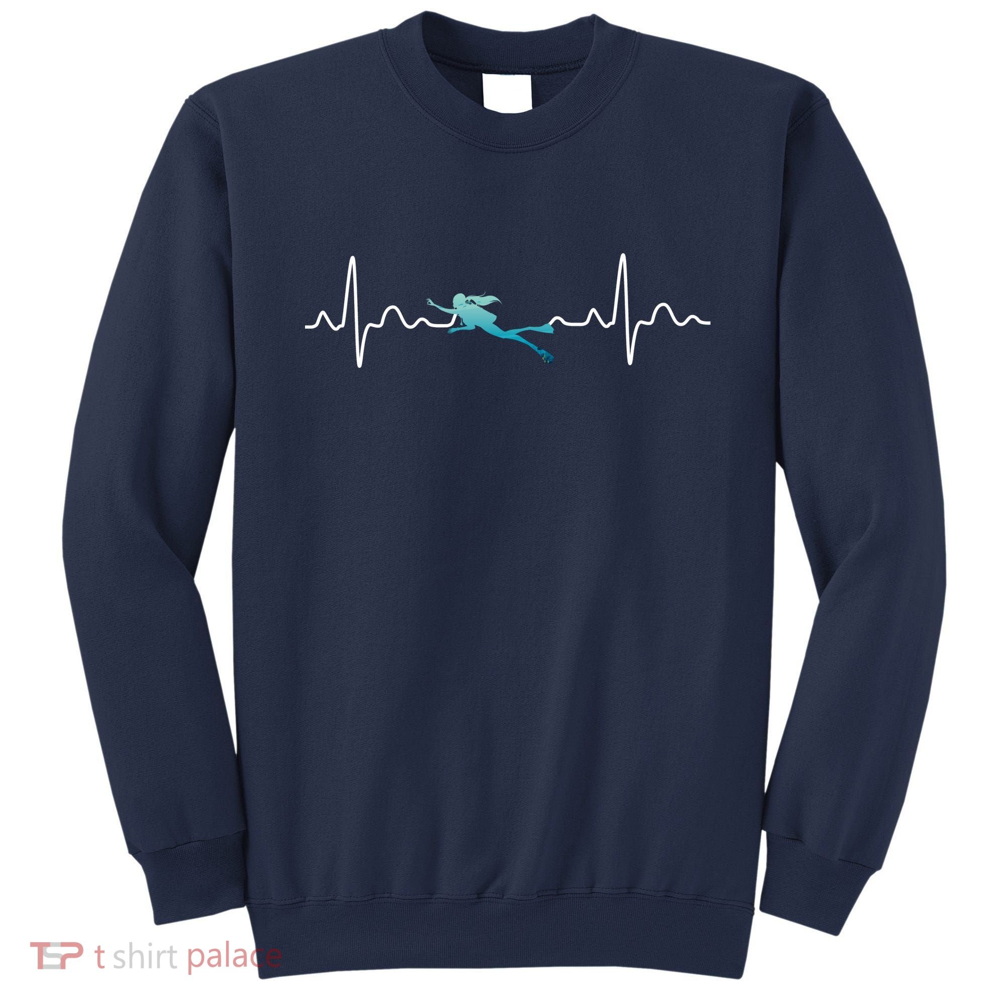 Scuba Diving Heartbeat Pulse Sweatshirt