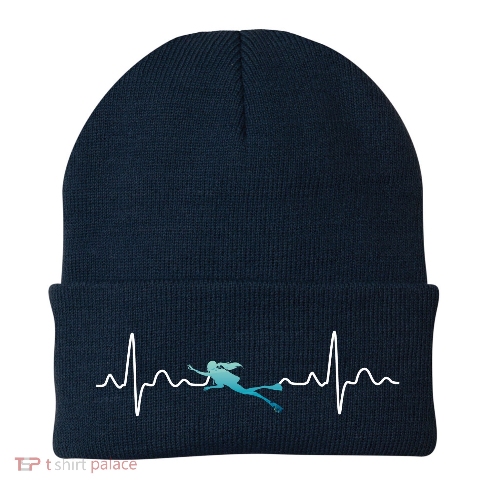 Scuba Diving Heartbeat Pulse Beanie