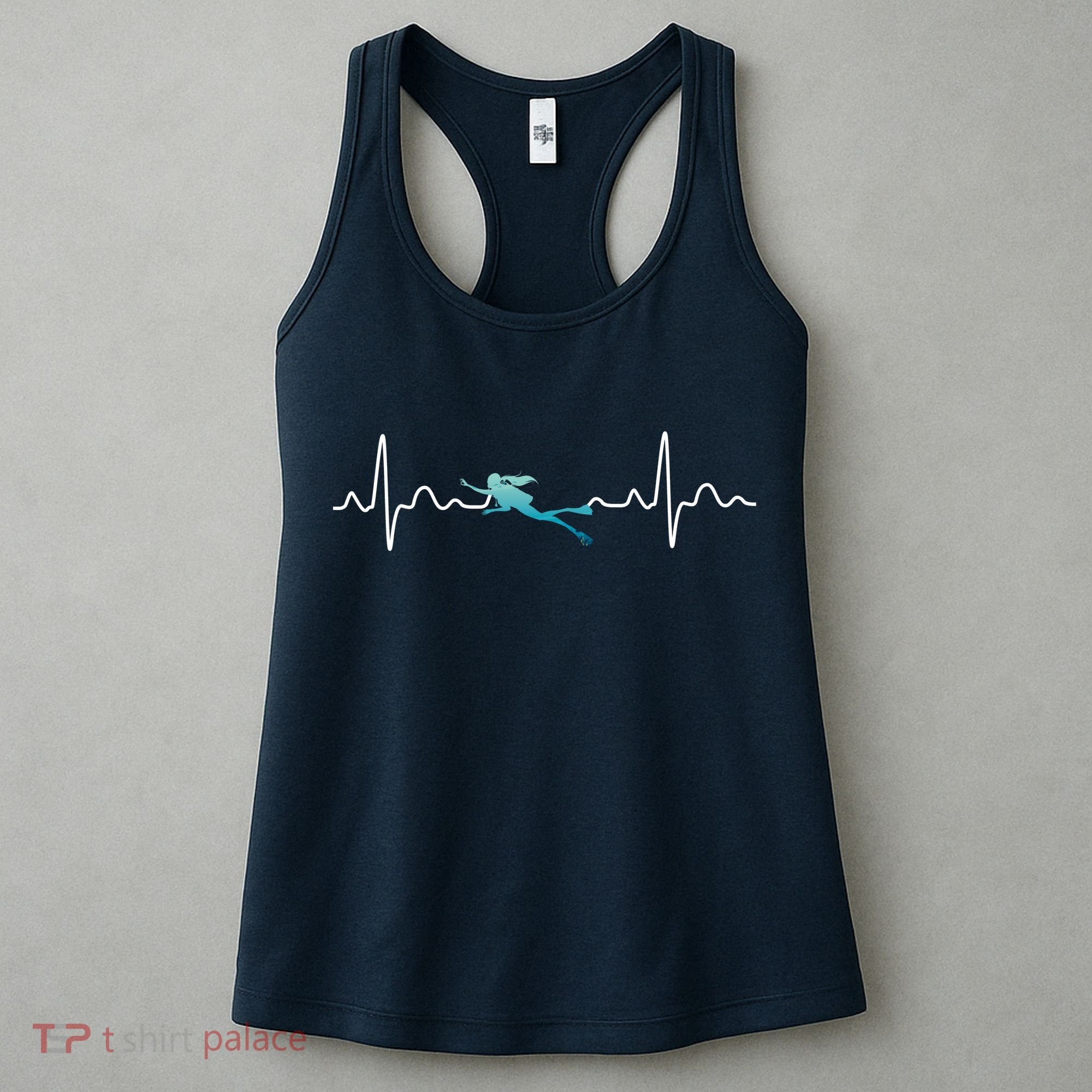 Scuba Diving Heartbeat Pulse Women's Tank Top
