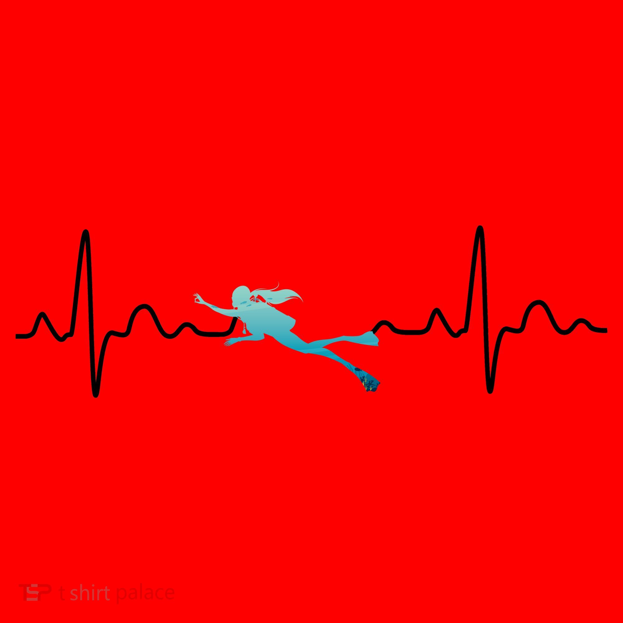 Scuba Diving Heartbeat Pulse Santa Hat
