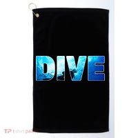 Scuba Diving Ocean Golf Towel thumb 0