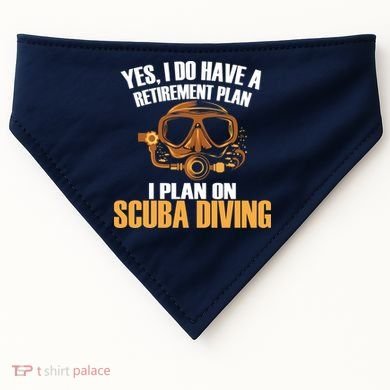 Scuba Diving Retirement Plan USA-Made Doggie Bandana
