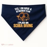 Scuba Diving Retirement Plan USA-Made Doggie Bandana thumb 0
