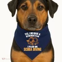 Scuba Diving Retirement Plan USA-Made Doggie Bandana thumb 1