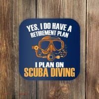 Scuba Diving Retirement Plan Coaster thumb 0