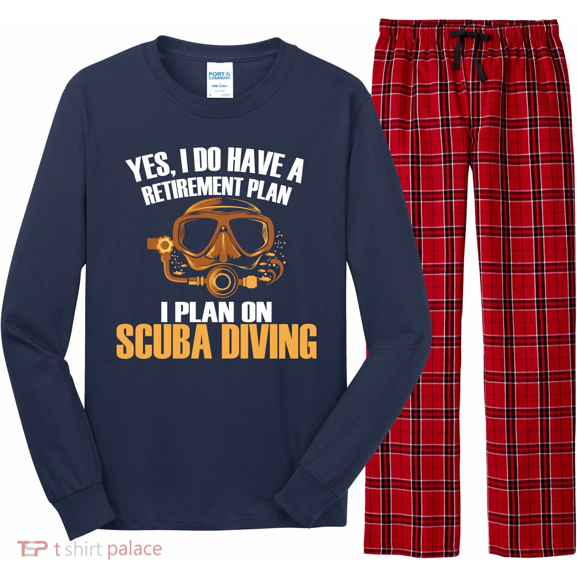Scuba Diving Retirement Plan Long Sleeve Pajama Set