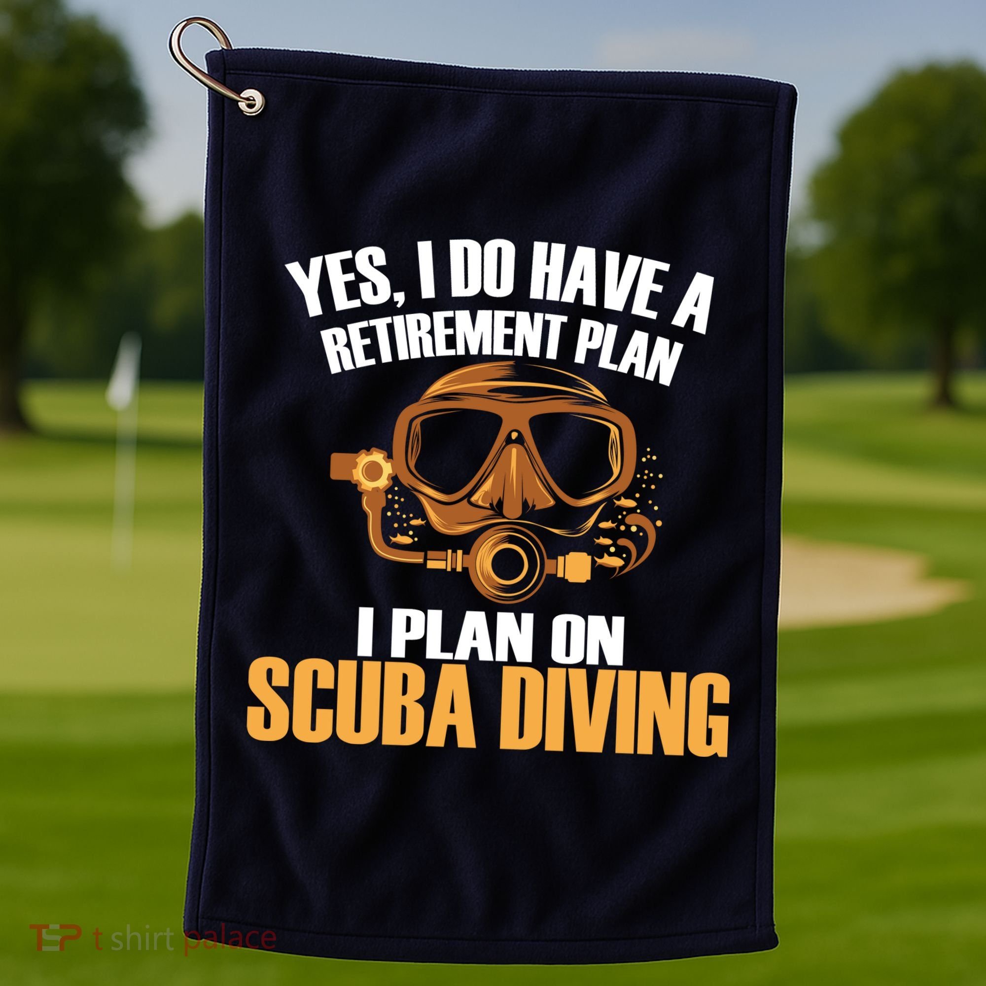 Scuba Diving Retirement Plan Golf Towel