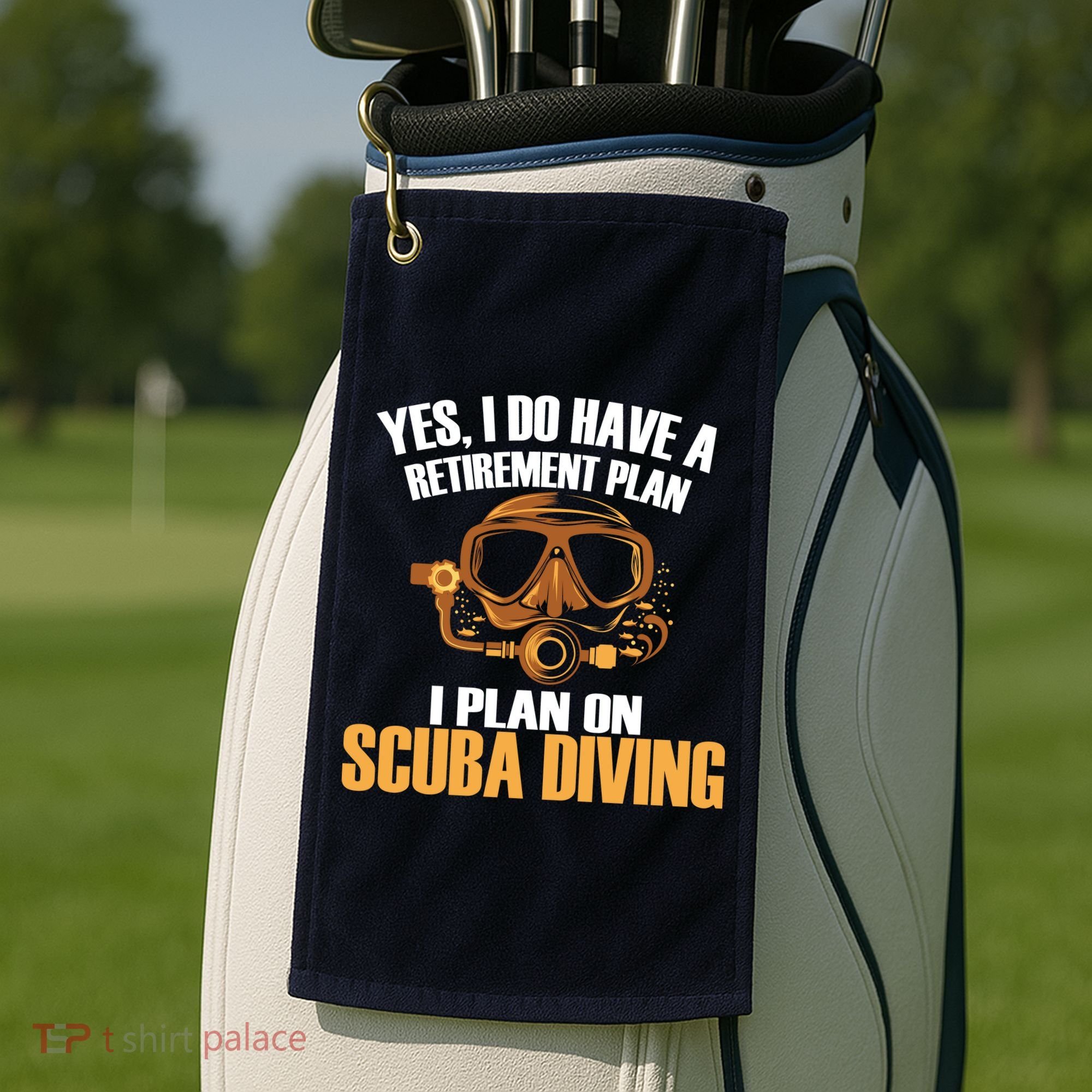 Scuba Diving Retirement Plan Golf Towel