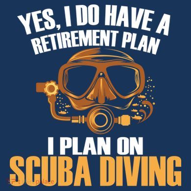 Scuba Diving Retirement Plan Golf Towel