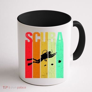 Scuba Retro Coffee Mug back