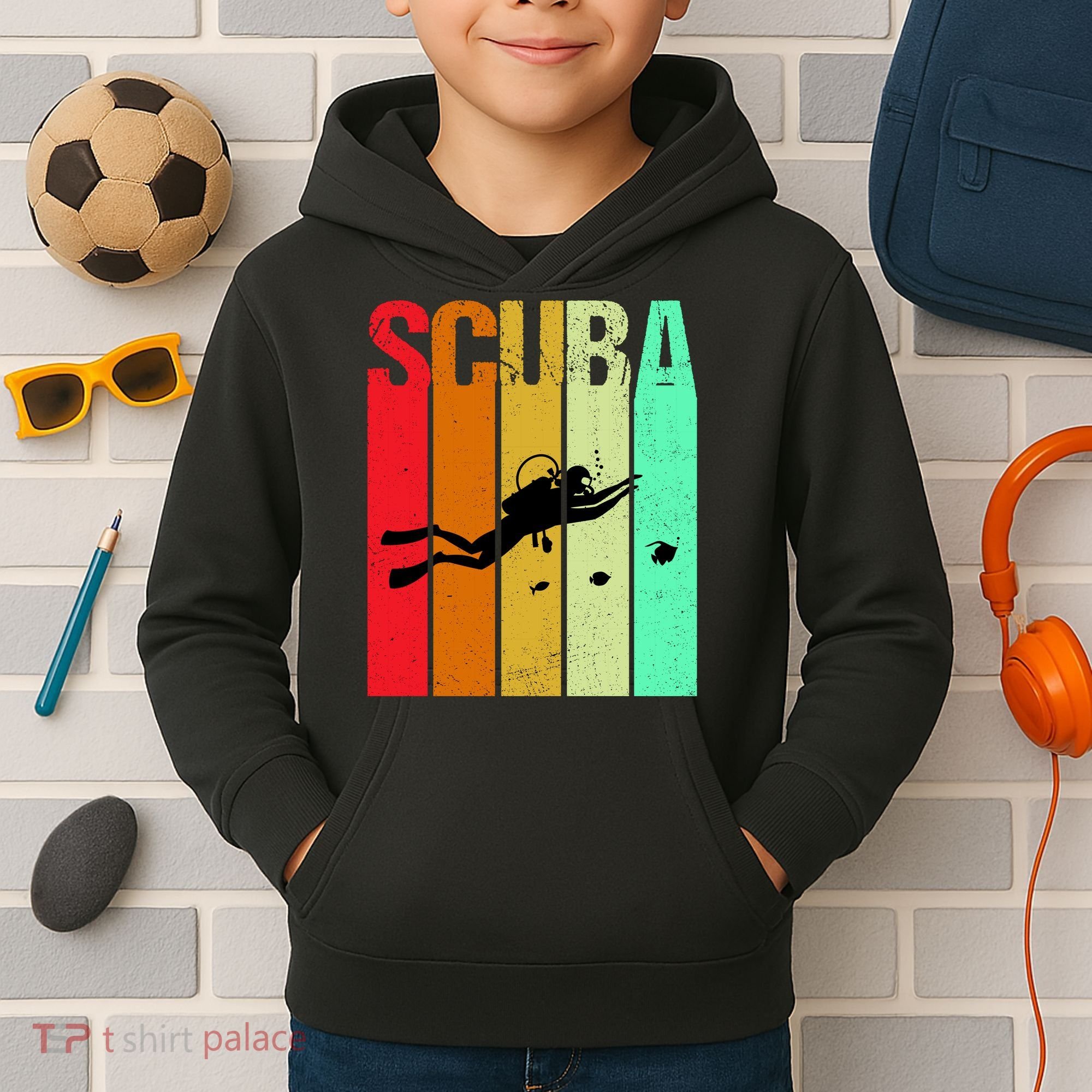 Scuba Retro Kids Hoodie