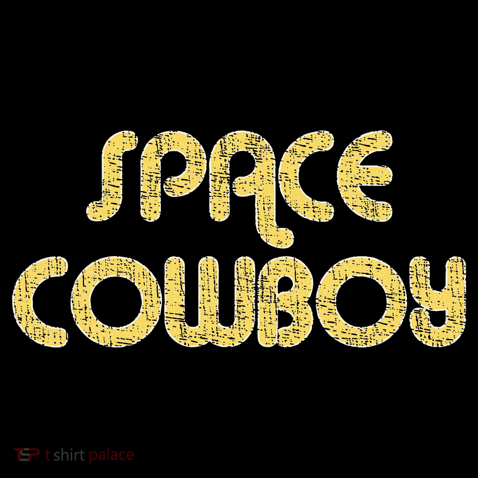 Space Cowboy Vintage Large Print Retro Distressed T-Shirt