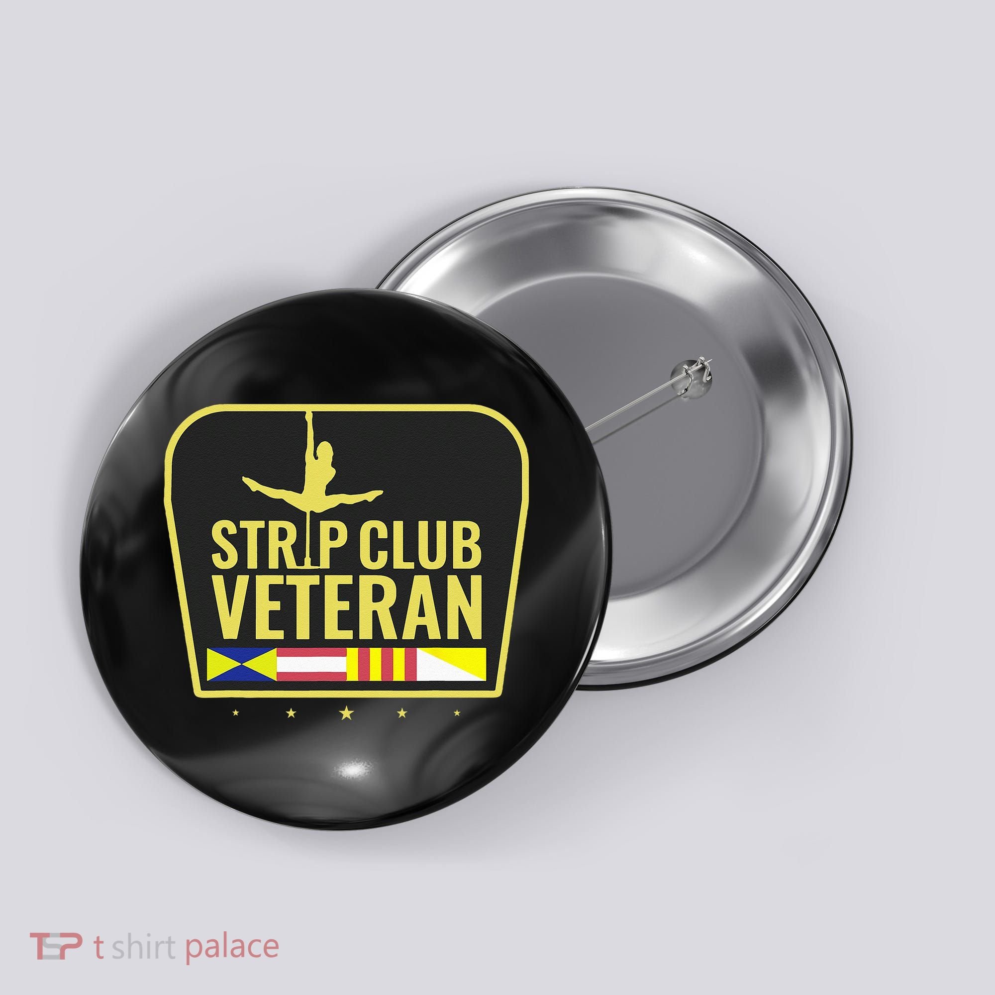 Strip Club Veteran Button