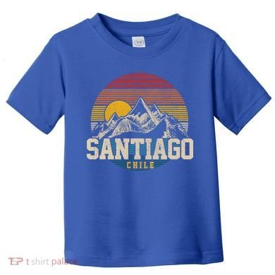 Santiago Chile Vintage Mountains Retro Souvenir Gift Toddler T-Shirt