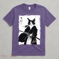 Samurai Cat Vintage Ukiyo E Cool Warrior Cat Japanese Art T-Shirt thumb 4