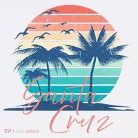 Santa Cruz Vintage Summer Vibes Beach Sunset Retro Palm Tree T-Shirt thumb 7