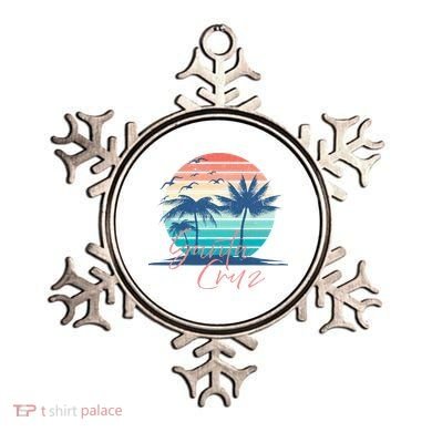 Santa Cruz Vintage Summer Vibes Beach Sunset Retro Palm Tree Ornament