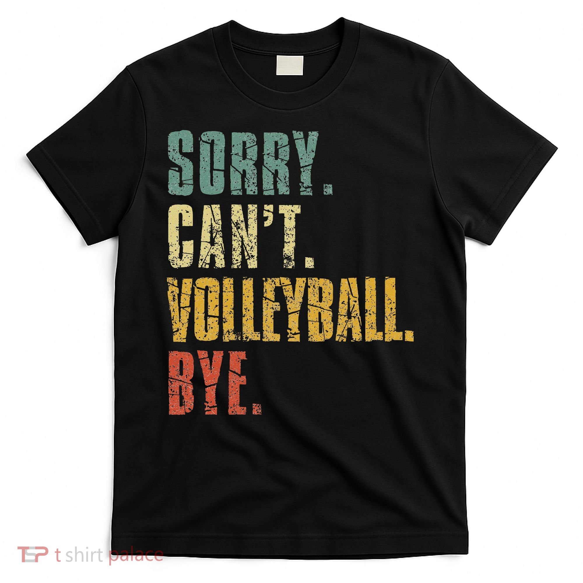 Sorry Cant Volleyball Bye Retro Volleyball Sayings Men Women T-Shirt