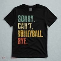 Sorry Cant Volleyball Bye Retro Volleyball Sayings Men Women T-Shirt thumb 5
