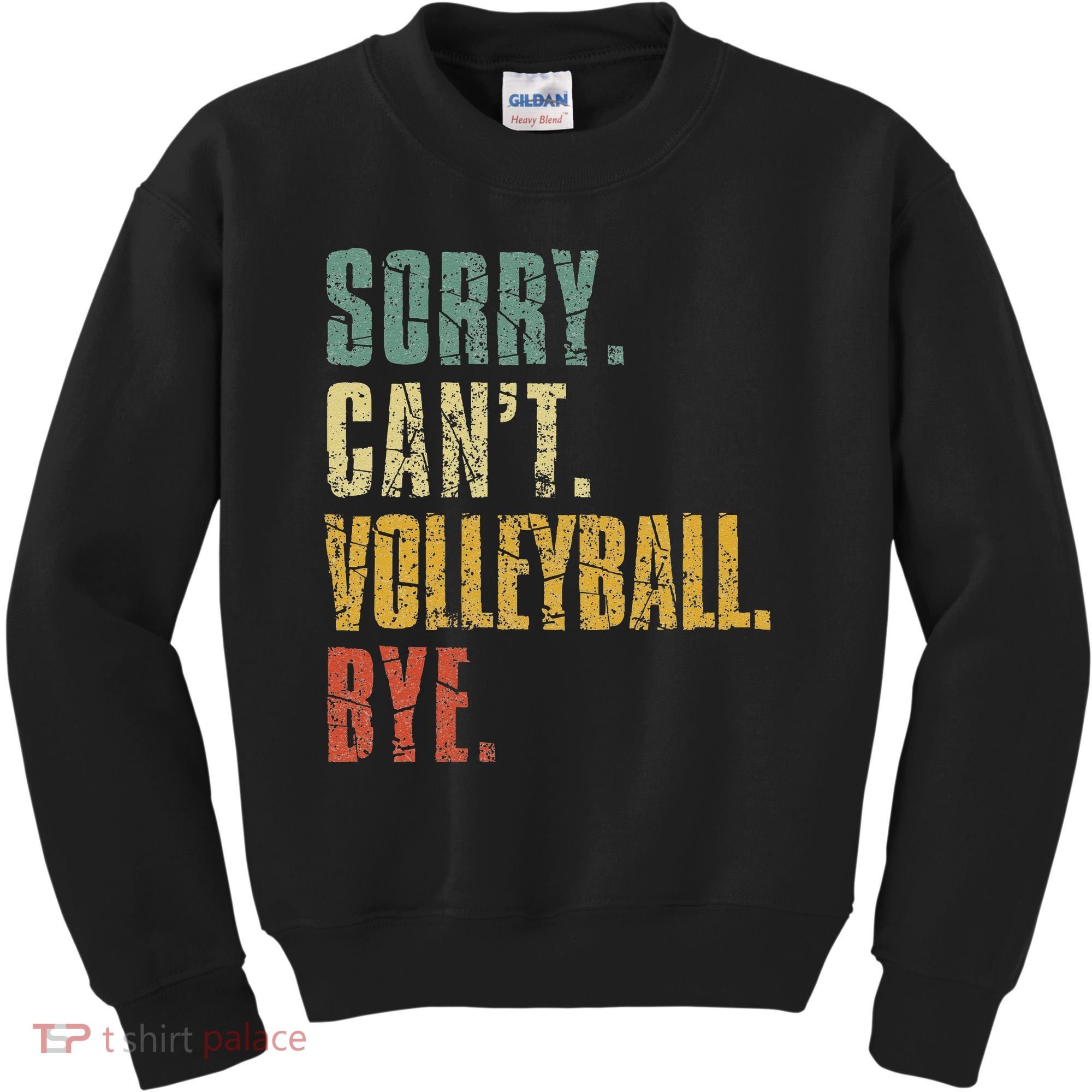 Sorry Cant Volleyball Bye Retro Volleyball Sayings Men Women Kids Sweatshirt