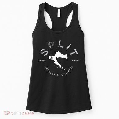 Split Croatia Vintage Distressed Graphic Women's Tank Top