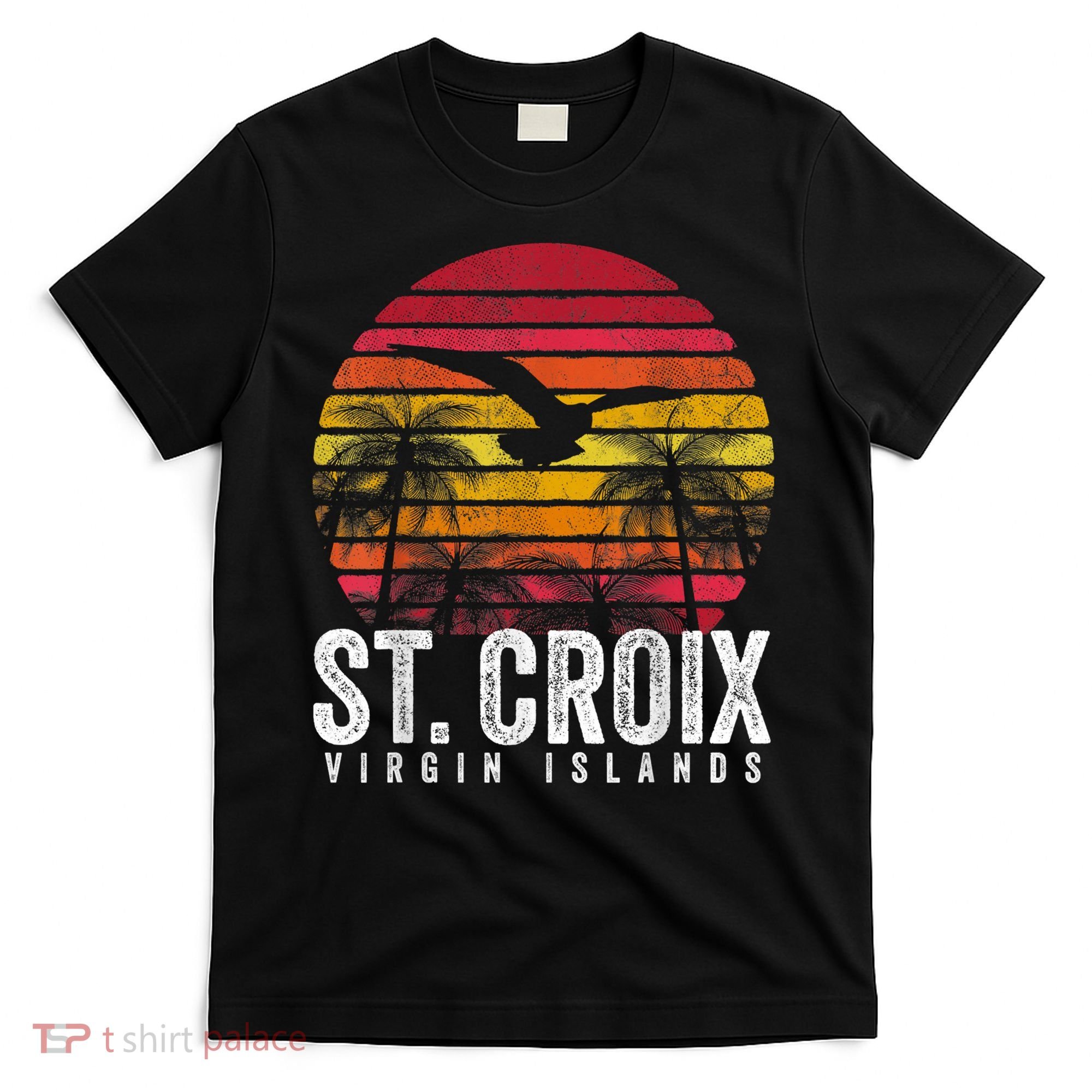 St. Croix Vintage Retro Sunset Beach Island Gift T-Shirt