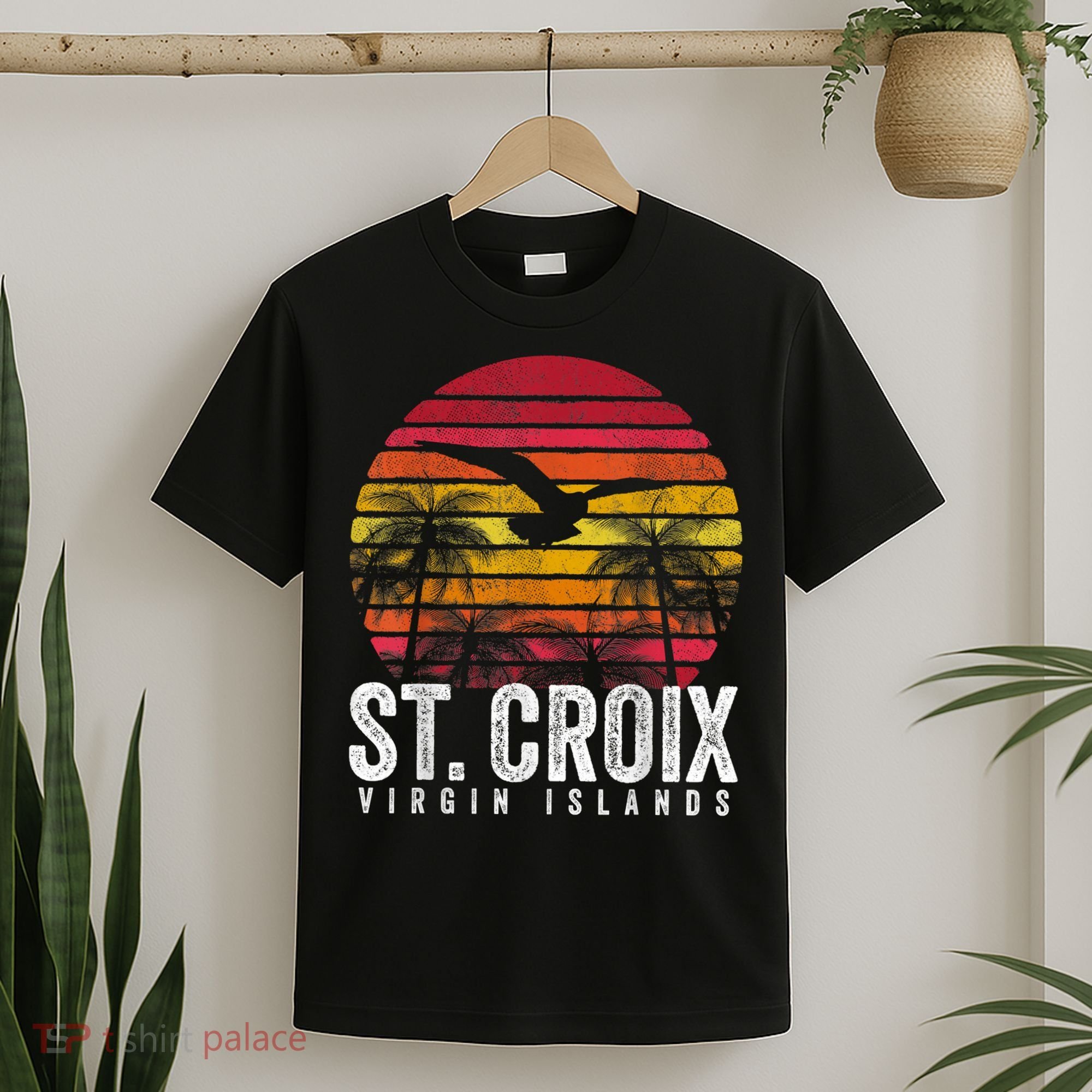 St. Croix Vintage Retro Sunset Beach Island Gift T-Shirt
