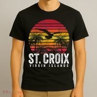 St. Croix Vintage Retro Sunset Beach Island Gift T-Shirt thumb 3