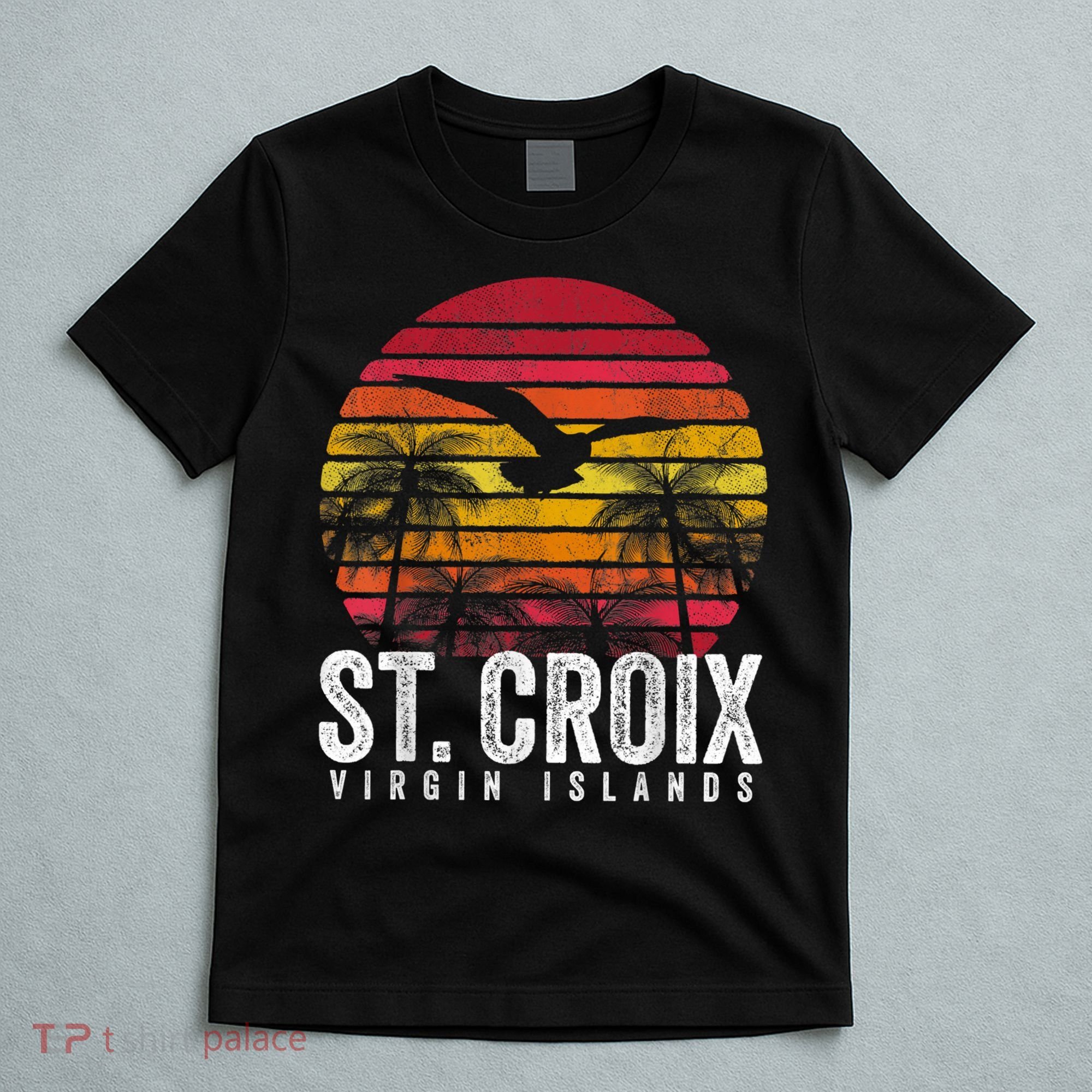 St. Croix Vintage Retro Sunset Beach Island Gift T-Shirt