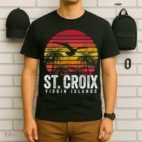 St. Croix Vintage Retro Sunset Beach Island Gift T-Shirt thumb 6