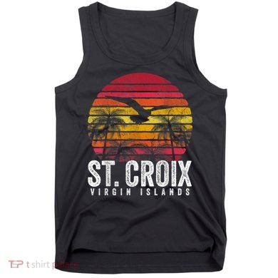 St. Croix Vintage Retro Sunset Beach Island Gift Tank Top