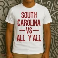 South Carolina Vs All YAll Vintage Weathered Southerner T-Shirt thumb 3