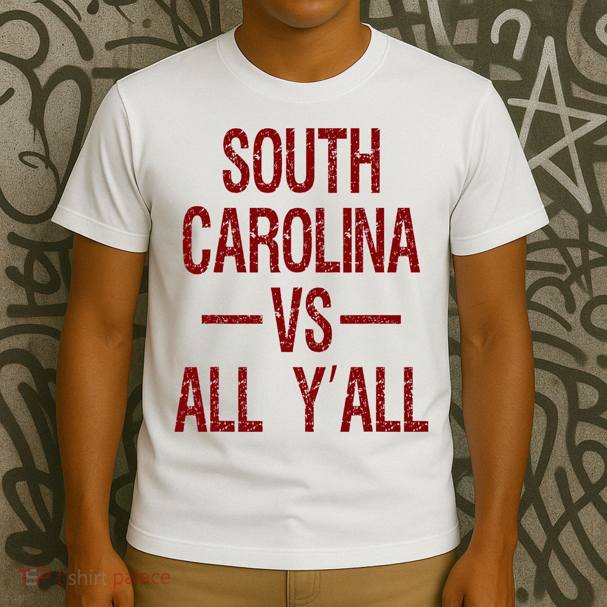 South Carolina Vs All YAll Vintage Weathered Southerner T-Shirt