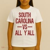 South Carolina Vs All YAll Vintage Weathered Southerner T-Shirt thumb 4