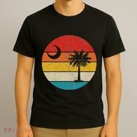South Carolina Vintage State Flag Palmetto Moon Sc Pride T-Shirt thumb 3