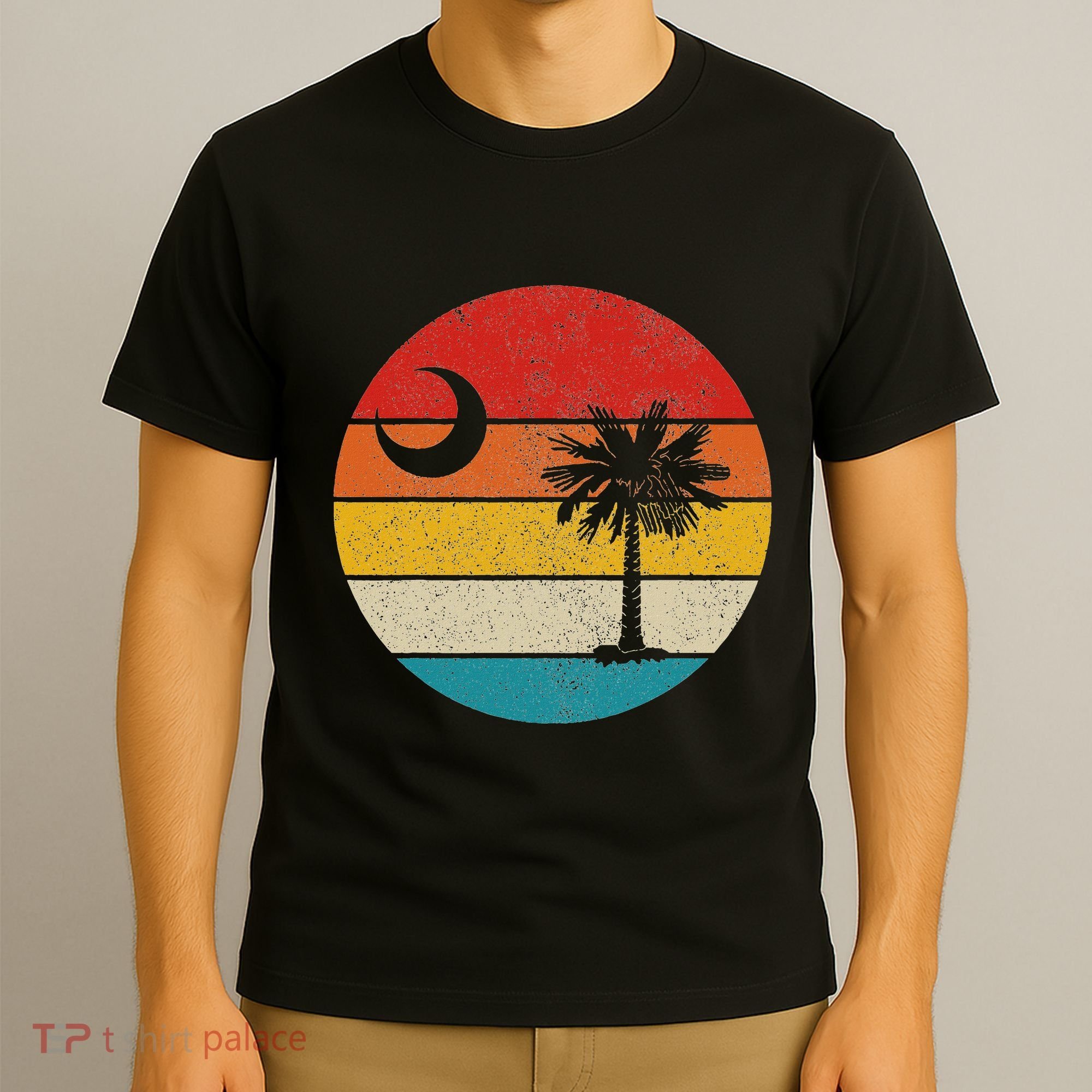 South Carolina Vintage State Flag Palmetto Moon Sc Pride T-Shirt