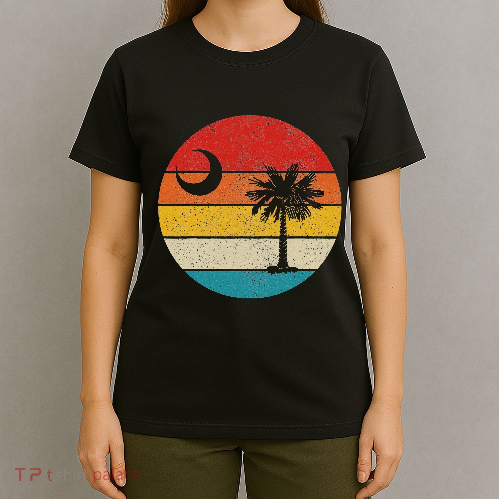 South Carolina Vintage State Flag Palmetto Moon Sc Pride T-Shirt