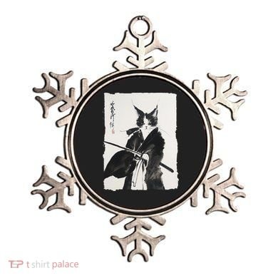 Samurai Cat Vintage Ukiyo-e Warrior Art Graphic Cat Art Ornament