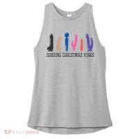 Sending Christmas Vibe Sending You Happy Vibe Xmas Vibrator  Ladies PosiCharge Tri-Blend Wicking Tank thumb 0