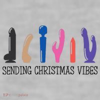Sending Christmas Vibe Sending You Happy Vibe Xmas Vibrator  Ladies PosiCharge Tri-Blend Wicking Tank thumb 2