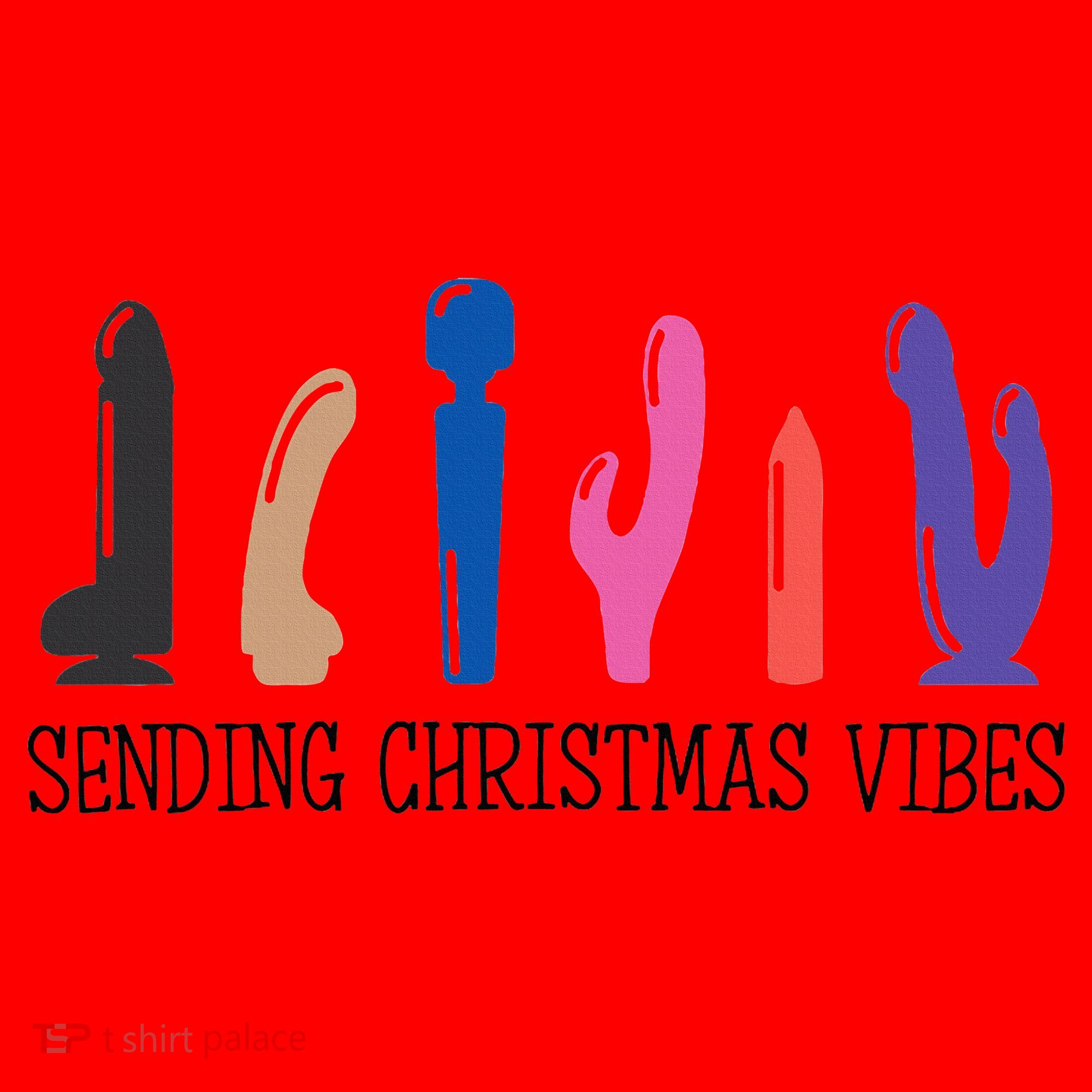 Sending Christmas Vibe Sending You Happy Vibe Xmas Vibrator  Santa Hat
