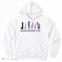 Sending Christmas Vibe Sending You Happy Vibe Xmas Vibrator  Hoodie thumb 0