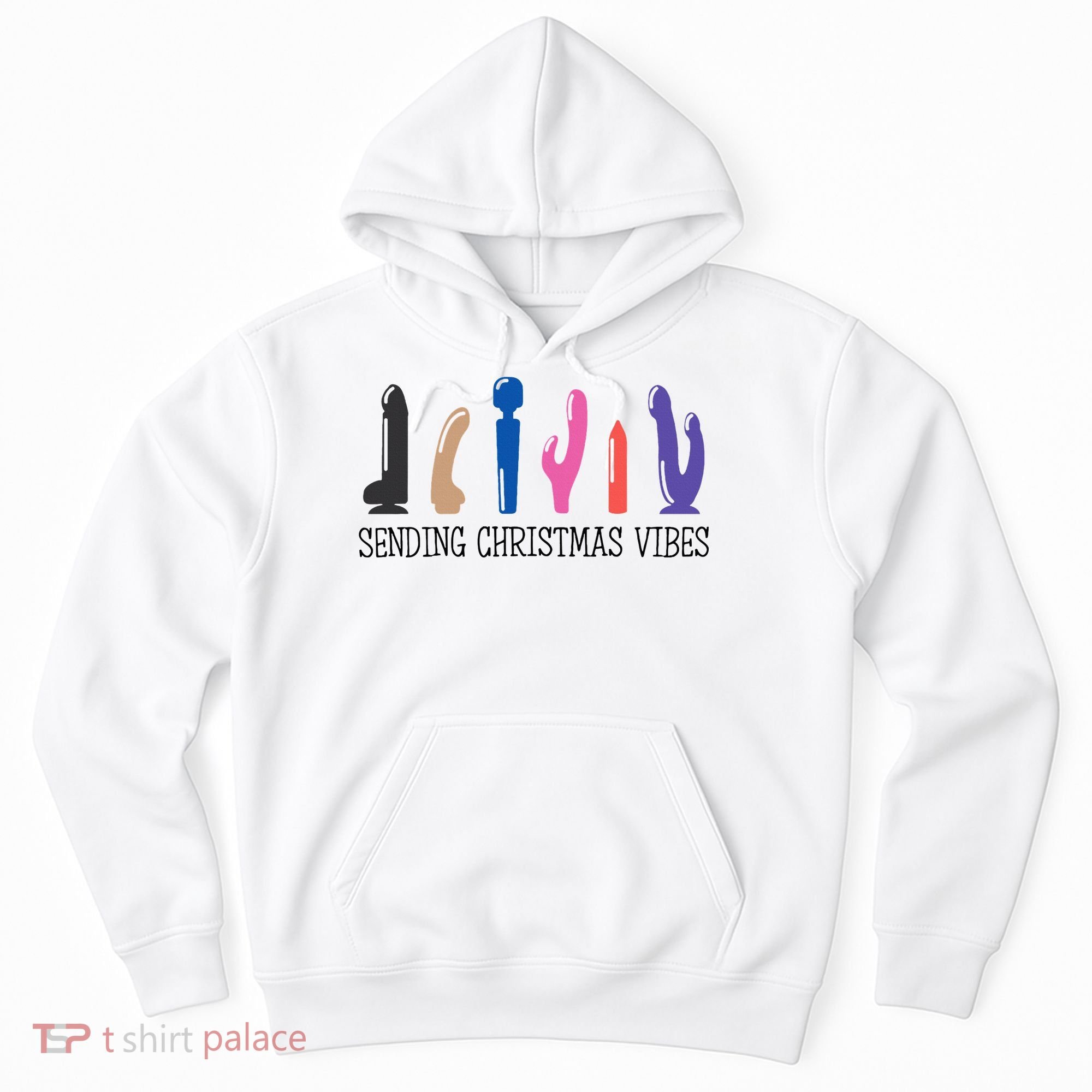 Sending Christmas Vibe Sending You Happy Vibe Xmas Vibrator  Hoodie