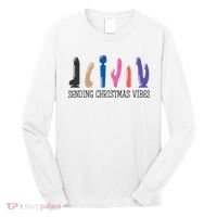 Sending Christmas Vibe Sending You Happy Vibe Xmas Vibrator  Long Sleeve Shirt thumb 0