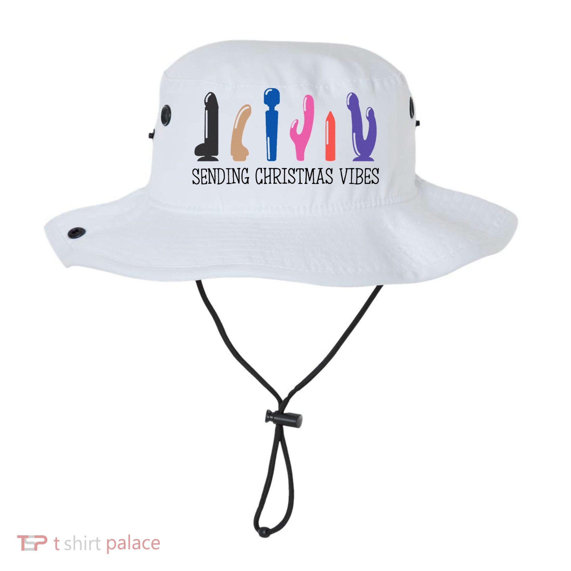 Sending Christmas Vibe Sending You Happy Vibe Xmas Vibrator  Bucket Hat