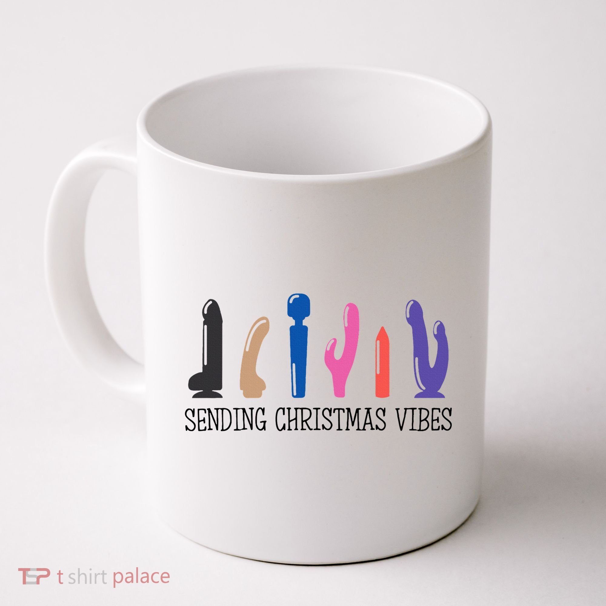 Sending Christmas Vibe Sending You Happy Vibe Xmas Vibrator  Coffee Mug