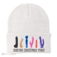 Sending Christmas Vibe Sending You Happy Vibe Xmas Vibrator  Beanie thumb 0